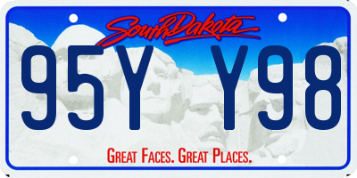 SD license plate 95YY98