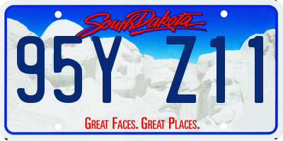 SD license plate 95YZ11