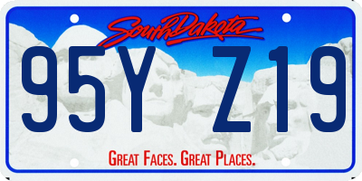 SD license plate 95YZ19