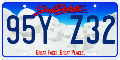 SD license plate 95YZ32