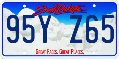 SD license plate 95YZ65