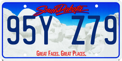 SD license plate 95YZ79