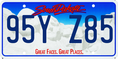 SD license plate 95YZ85