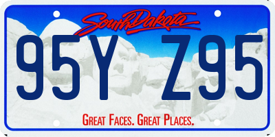 SD license plate 95YZ95