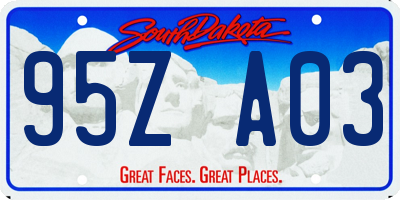 SD license plate 95ZA03