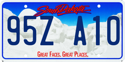 SD license plate 95ZA10