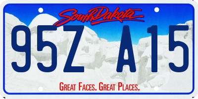 SD license plate 95ZA15