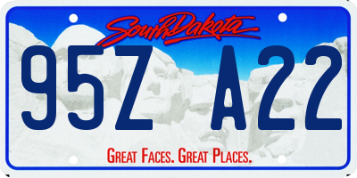 SD license plate 95ZA22