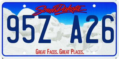 SD license plate 95ZA26