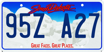 SD license plate 95ZA27