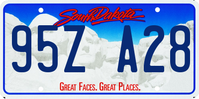 SD license plate 95ZA28