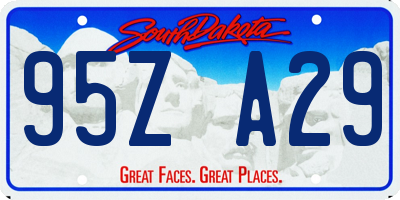 SD license plate 95ZA29