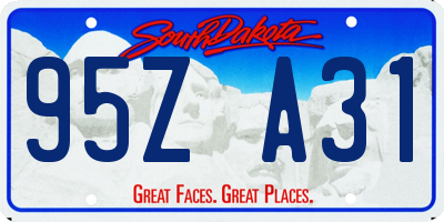 SD license plate 95ZA31