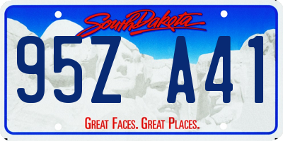 SD license plate 95ZA41