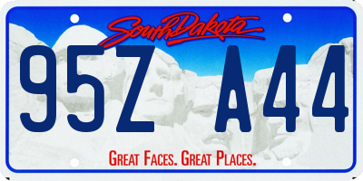 SD license plate 95ZA44