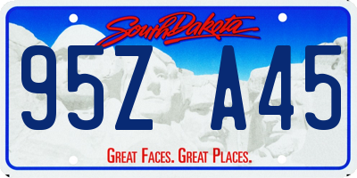 SD license plate 95ZA45