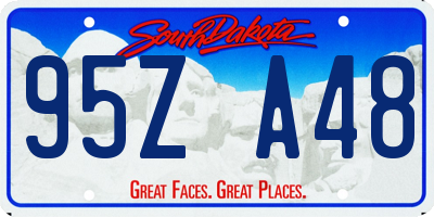 SD license plate 95ZA48
