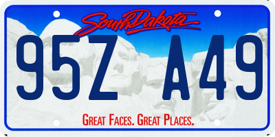 SD license plate 95ZA49