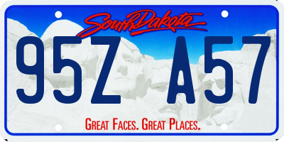 SD license plate 95ZA57