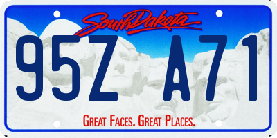 SD license plate 95ZA71