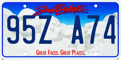 SD license plate 95ZA74