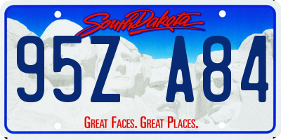 SD license plate 95ZA84
