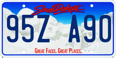 SD license plate 95ZA90