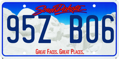 SD license plate 95ZB06