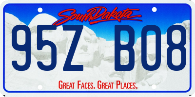 SD license plate 95ZB08