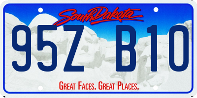 SD license plate 95ZB10