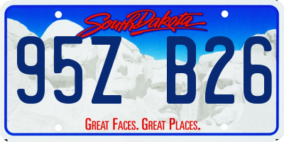 SD license plate 95ZB26