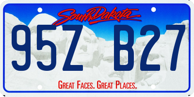 SD license plate 95ZB27