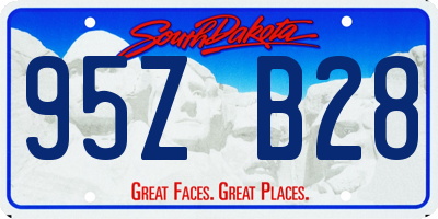 SD license plate 95ZB28