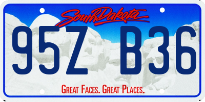 SD license plate 95ZB36
