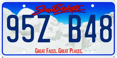 SD license plate 95ZB48