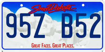 SD license plate 95ZB52