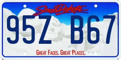 SD license plate 95ZB67