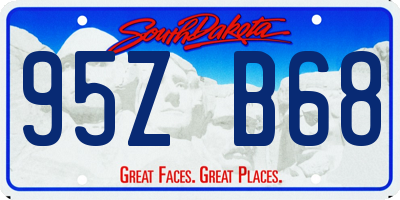 SD license plate 95ZB68