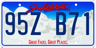 SD license plate 95ZB71