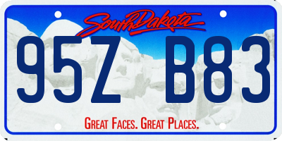 SD license plate 95ZB83
