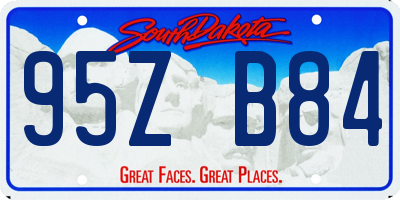 SD license plate 95ZB84