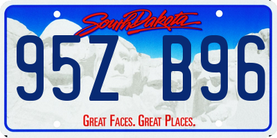SD license plate 95ZB96