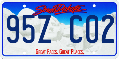 SD license plate 95ZC02