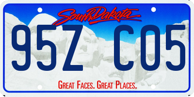 SD license plate 95ZC05