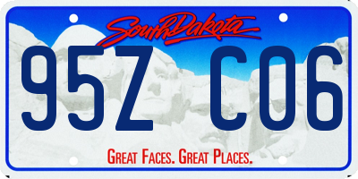 SD license plate 95ZC06