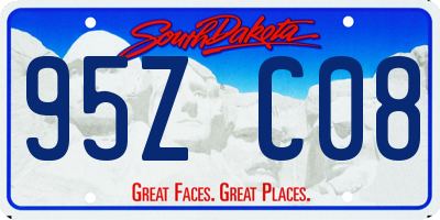 SD license plate 95ZC08