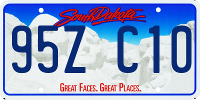 SD license plate 95ZC10