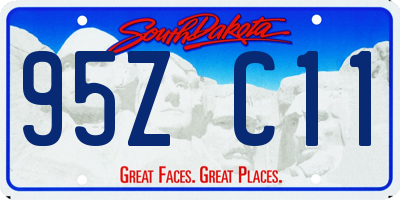 SD license plate 95ZC11