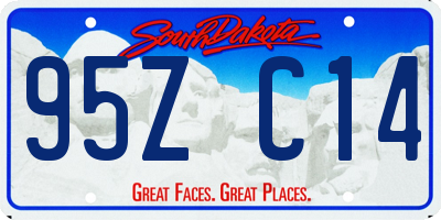 SD license plate 95ZC14