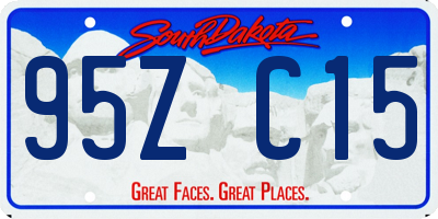 SD license plate 95ZC15